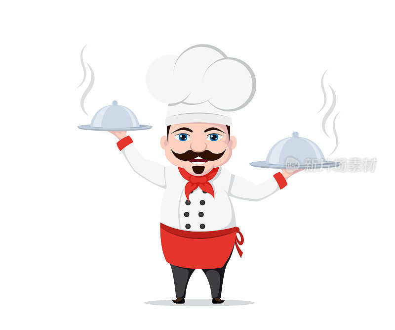Funny chef character